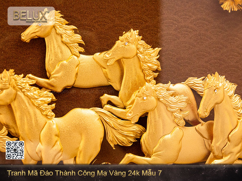 Tranh Mã Đáo Thành Công Mạ Vàng 24k Mẫu 7